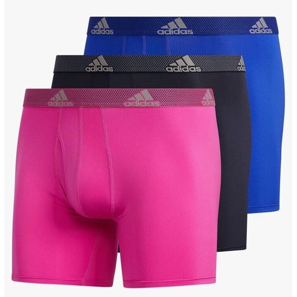 Adidas Performance Boxer Brief Underwear 3Pk Fuchsia/Ink/Blue XXL 44-46